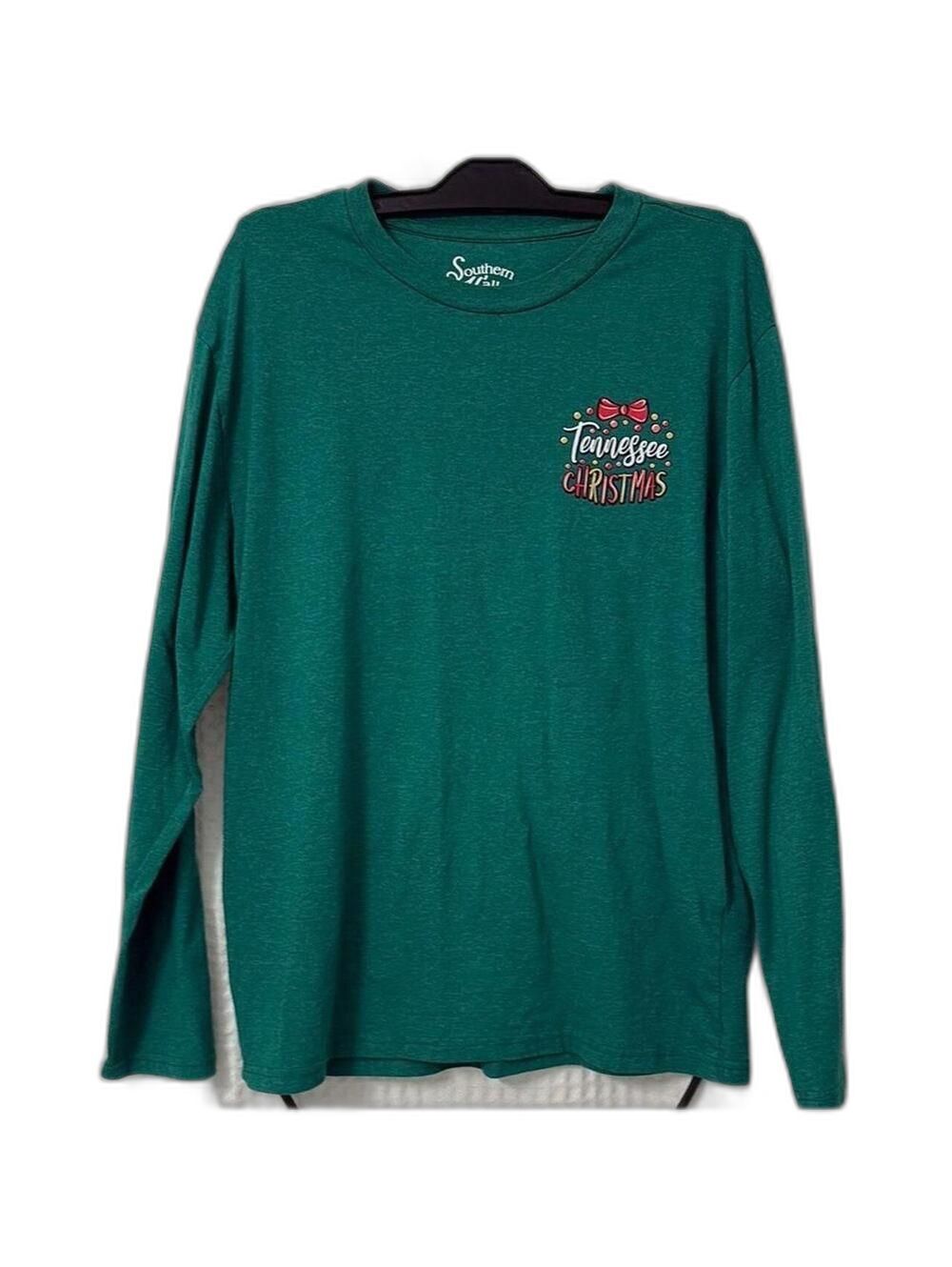 Southern Y'all Women's Green and Red Tshirt-LG